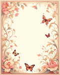 Floral Butterfly Meadow Design Rug