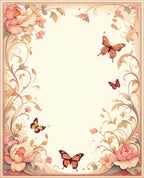 Floral Butterfly Meadow Design Rug