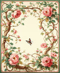 Floral Vine With Butterfly Motif Rug