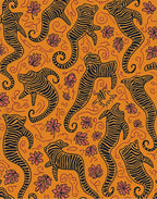 Abstract Tiger Blossom Pattern Rug
