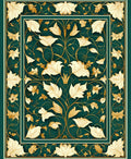 Ornate Floral Leaf Pattern Rug