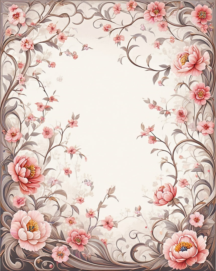 Charming Floral Vines Pattern Rug
