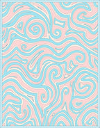 Soft Pastel Swirl Organic Pattern Rug