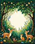 Whimsical Forest Woodland Creatures Rug