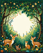 Whimsical Forest Woodland Creatures Rug