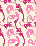 Abstract Pink Swirls Pattern Rug