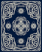 Art Nouveau Floral Mandala Pattern Design Rug