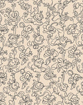 Whimsical Floral Outline Pattern Rug