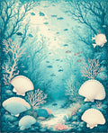Ocean Coral Shell Scenic Pattern Rug