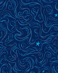 Abstract Swirls Stars Pattern Rug