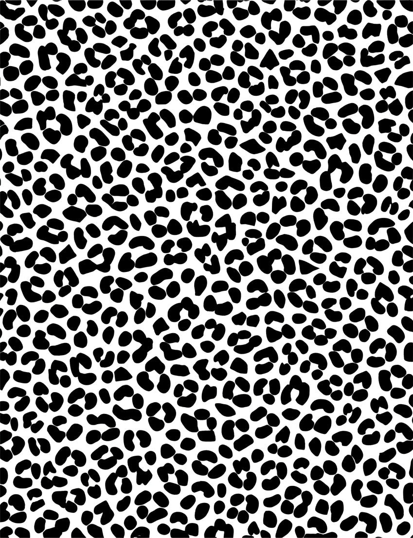 Chic Black Spots Animal Print Rug