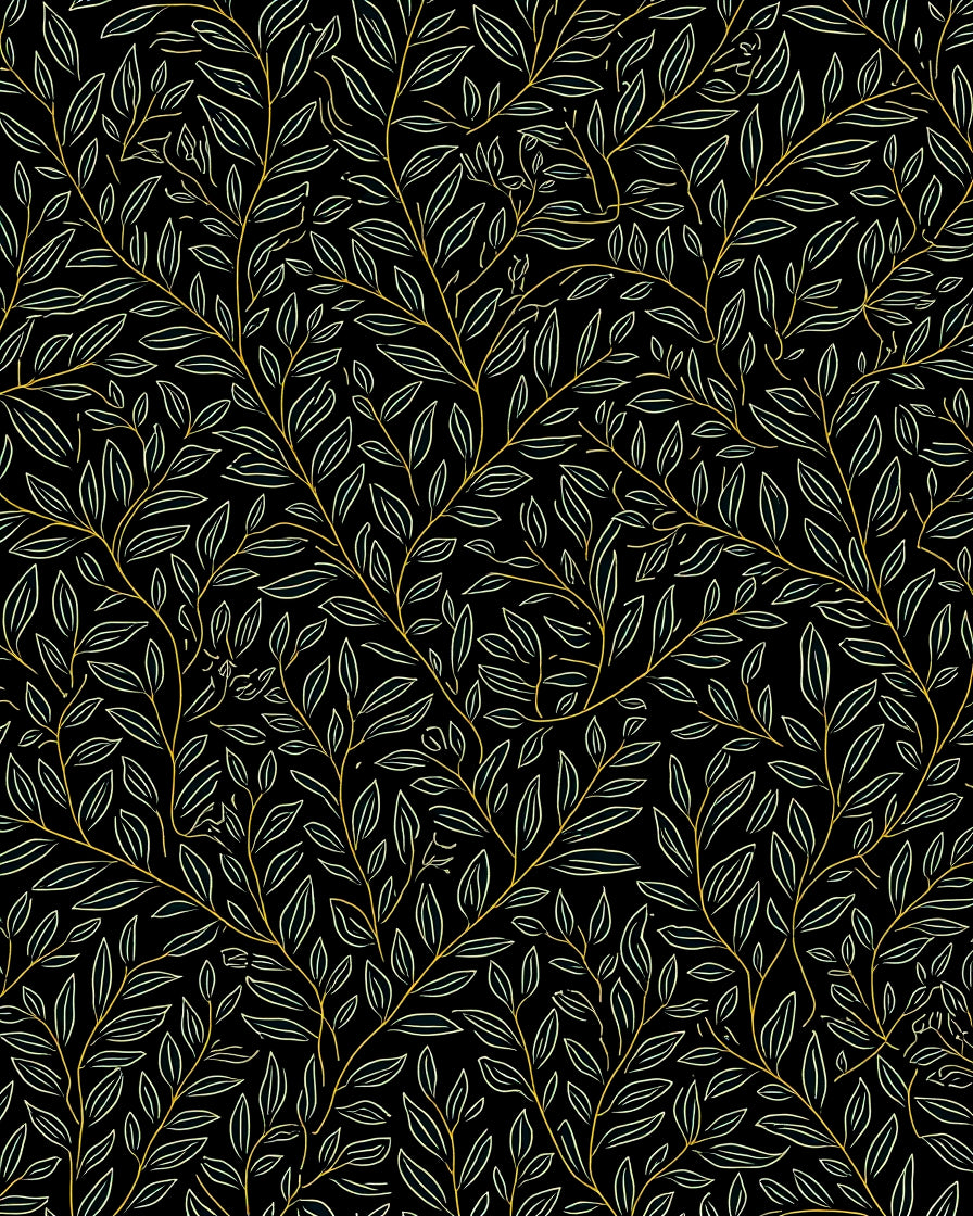 Vintage Botanical Vine Pattern Rug