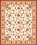 Ornate Floral Vine Pattern Rug