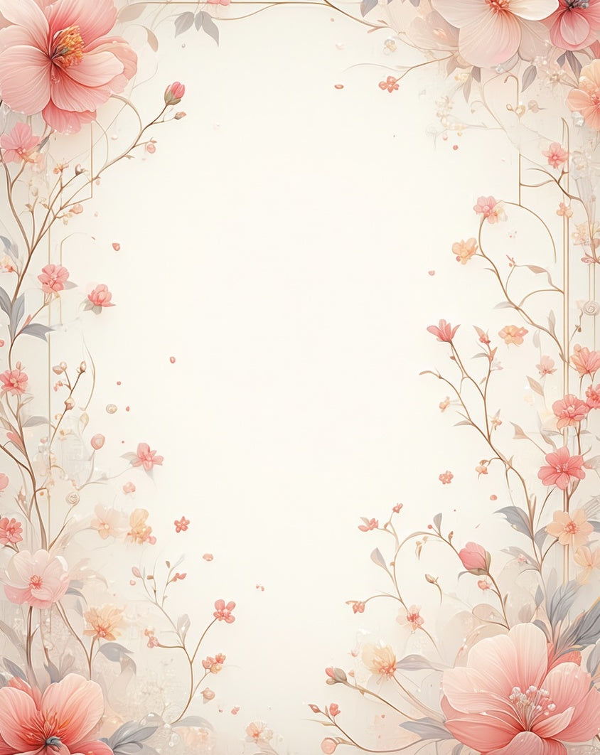 Soft Floral Garden Vines Pattern Rug