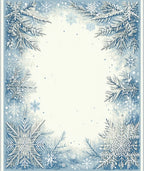 Winter Wonderland Snowflake Design Rug
