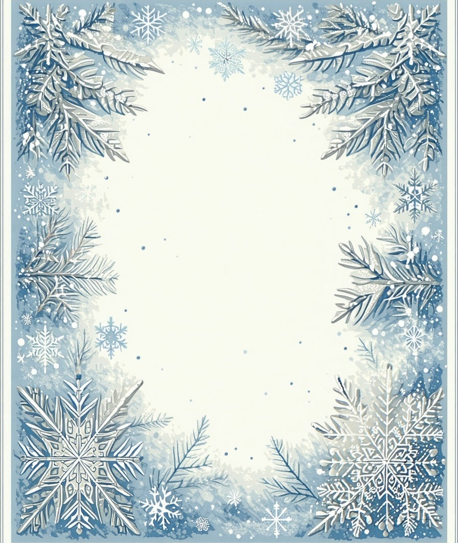Winter Wonderland Snowflake Design Rug