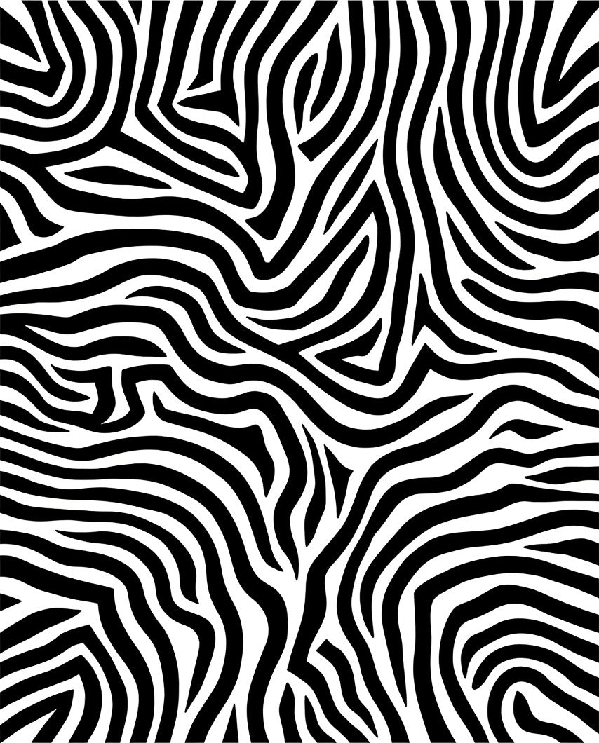 Black and White Wild Pattern Rug