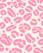 Pink Yellow Abstract Organic Shapes Rug