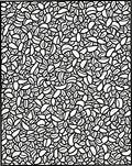Abstract Black White Organic Pattern Rug