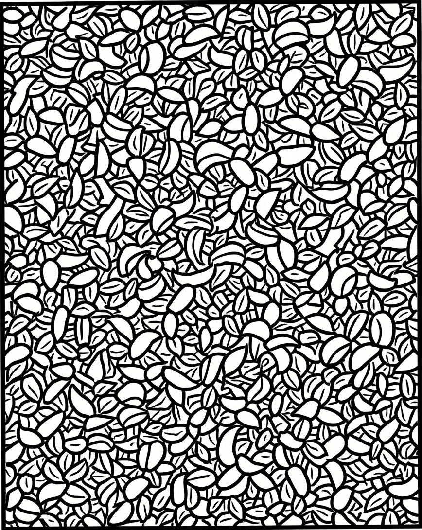 Abstract Black White Organic Pattern Rug