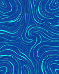 Swirling Blue Aqua Gradient Design Rug