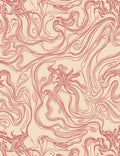 Red Swirl Abstract Pattern Design Rug