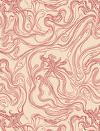 Red Swirl Abstract Pattern Design Rug