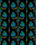 Tropical Leaf Pattern With Yellow Accents Rug
