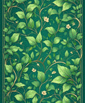 Verdant Vines With Delicate Blossoms Rug