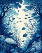 Undersea Forest With Schooling Fish Rug
