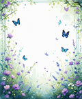 Whimsical Butterfly Lavender Field Design Rug