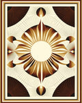 Art Deco Sunburst Fan Design Rug