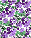 Vibrant Lilac Floral Tropical Pattern Rug