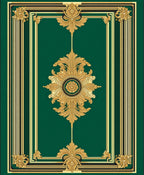 Ornate Green With Gold Accents Rug