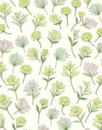 Delicate Floral Botanical Pattern Design Rug