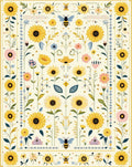 Sunflower Bumblebee Garden Whimsical Rug