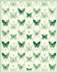 Green Butterfly Vine Pattern Rug