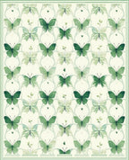 Green Butterfly Vine Pattern Rug