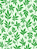 Green Leafy Botanical Pattern Rug