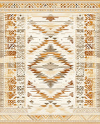 Tribal Geometric Warm Tones Rug