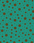 Teal Dots And Orbs Pattern Rug