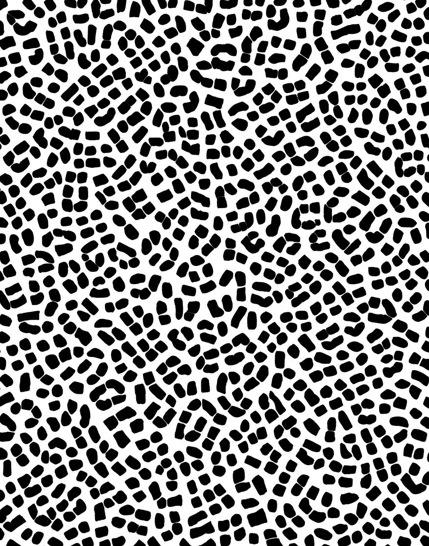 Abstract Black White Blot Pattern Rug