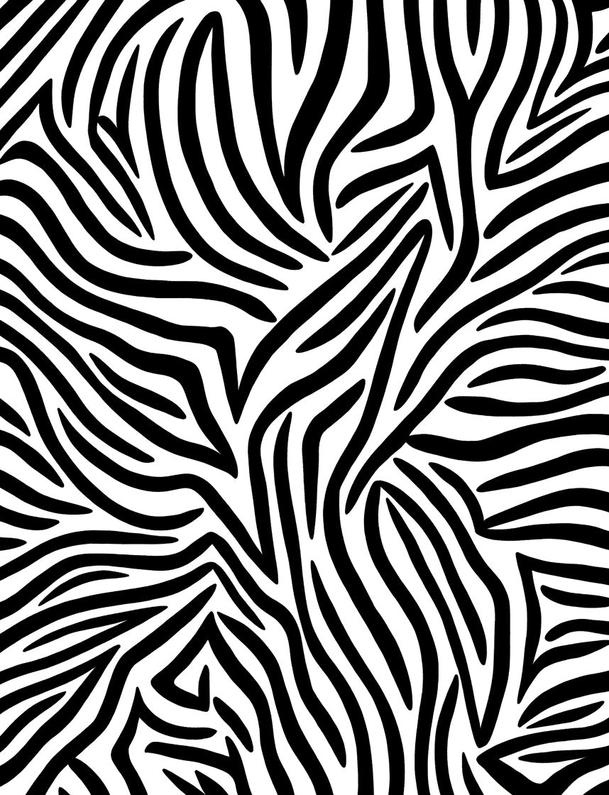 Bold Black White Animal Print Rug