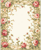 Vintage Floral Garden Patterned Rug