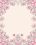 Delicate Pink Floral Garland Rug