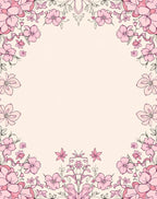 Delicate Pink Floral Garland Rug