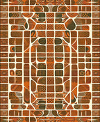 Exotic Tribal Geometric Pattern Rug