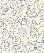 Abstract Swirl Vine Pattern Rug