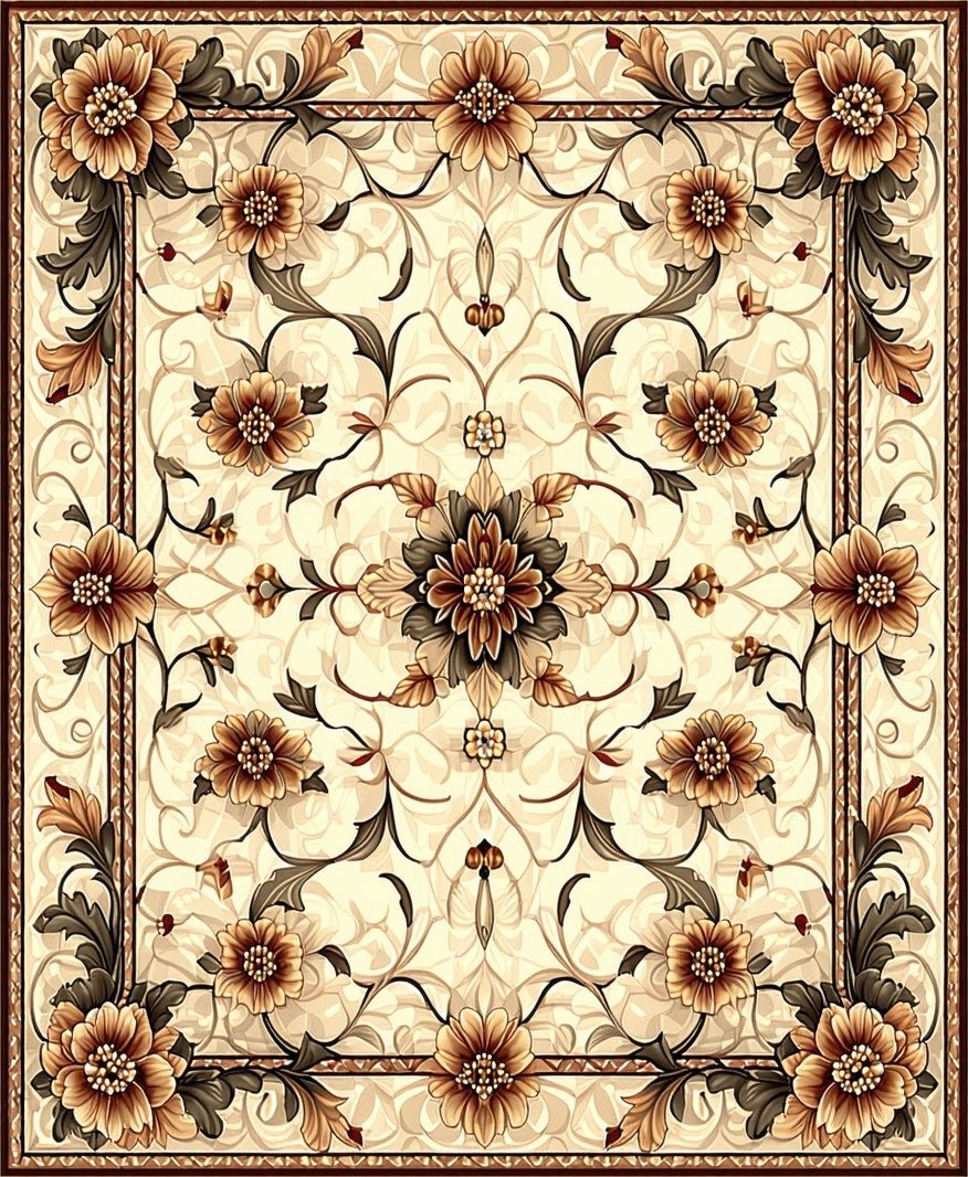 Classic Floral Patterned Rug