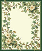 Vintage Floral Vine Art Design Rug